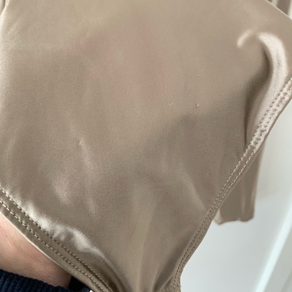 GOLDSIGN Square Neck Metallic Nude Thong Bodysuit - Picture 13 of 13